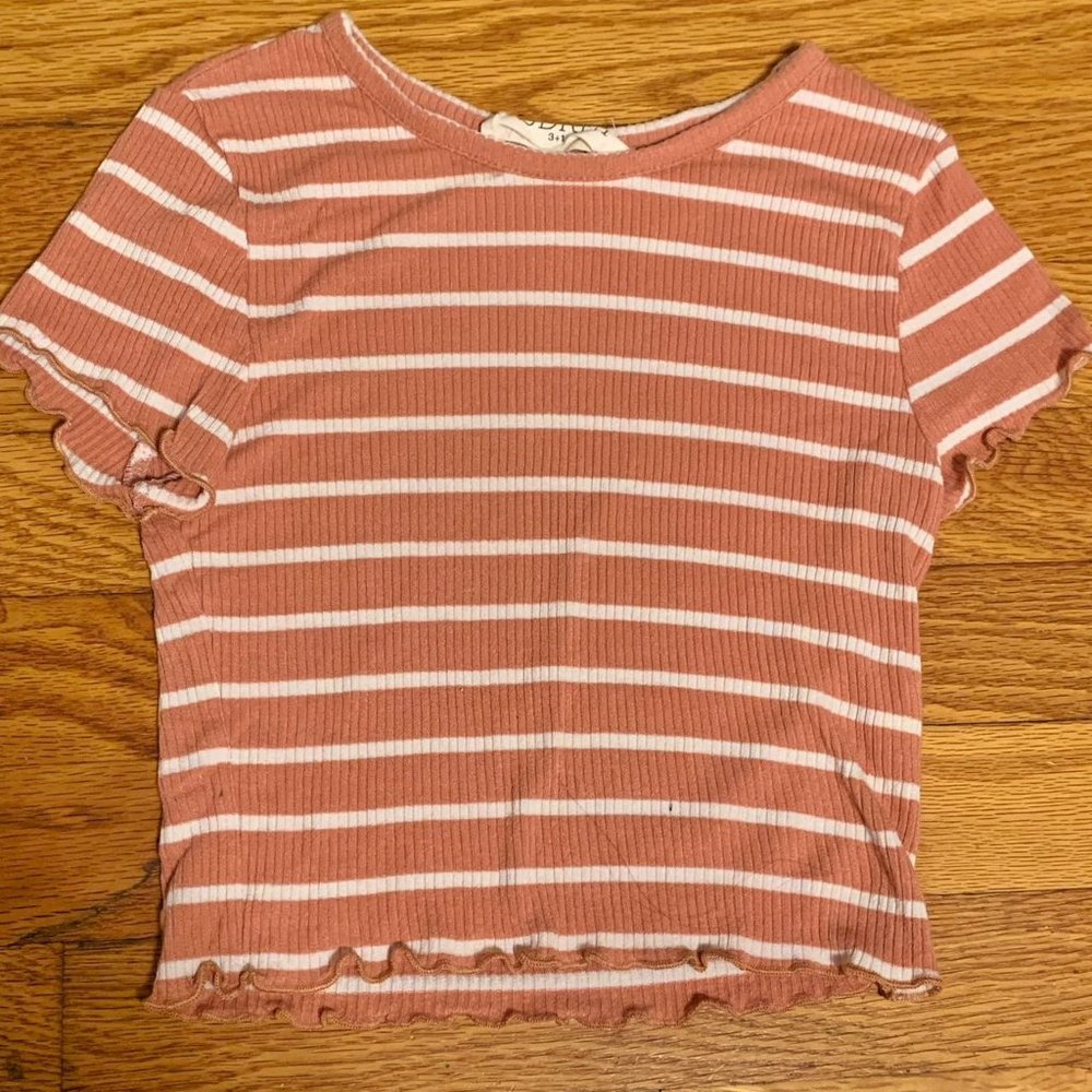 Urban Outfitters Audrey Red/White Striped Tee